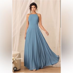 Slate blue maxi dress